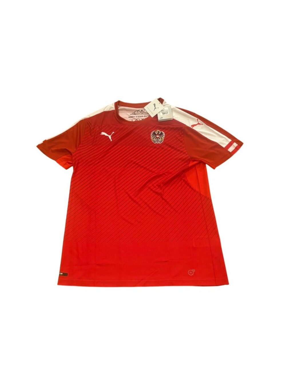Puma 2016-2017 Austria National Football Team Home Kit Soccer Jersey Men's Large